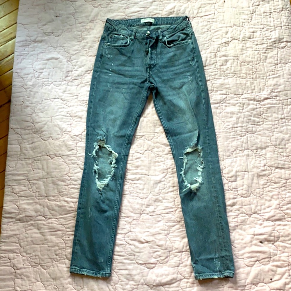 High waisted skinny jeans